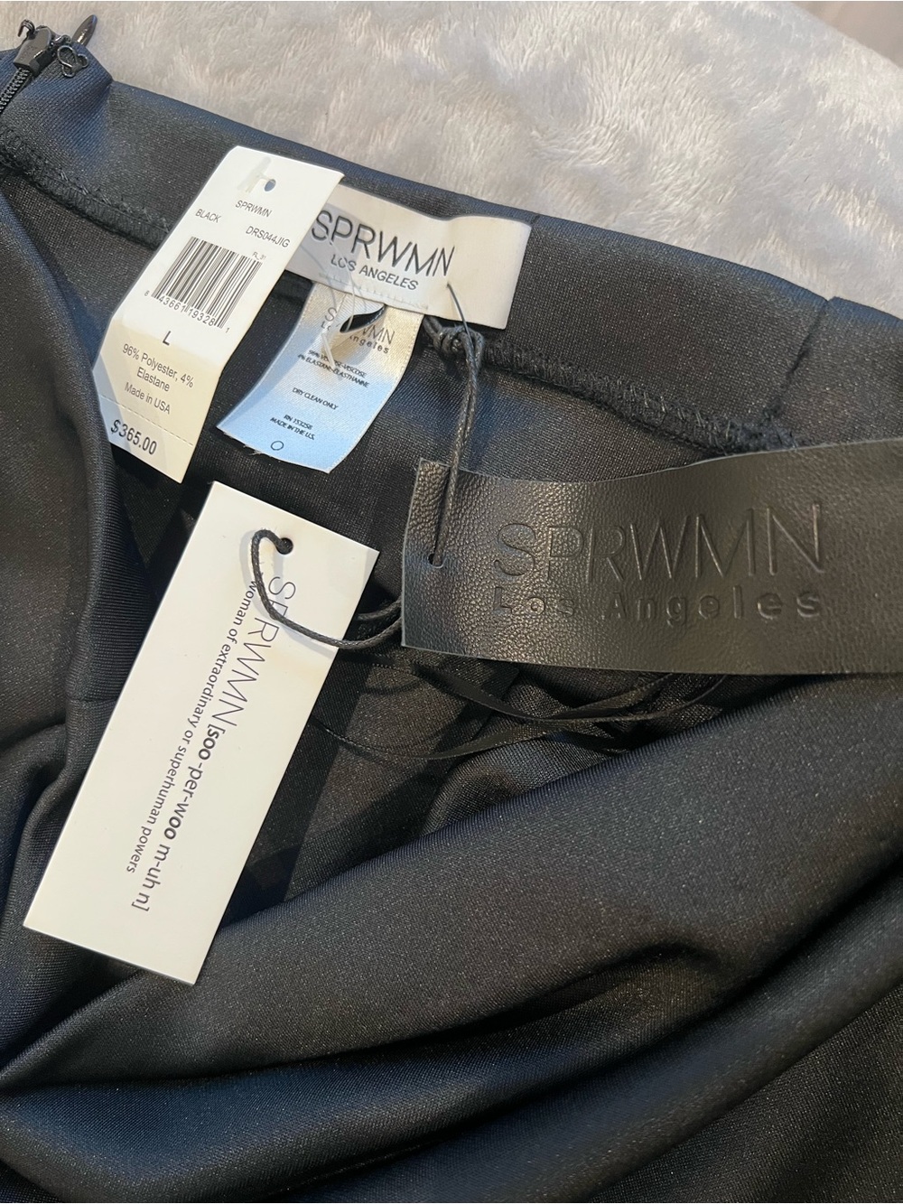 SPRWMN Los Angeles Black Dress